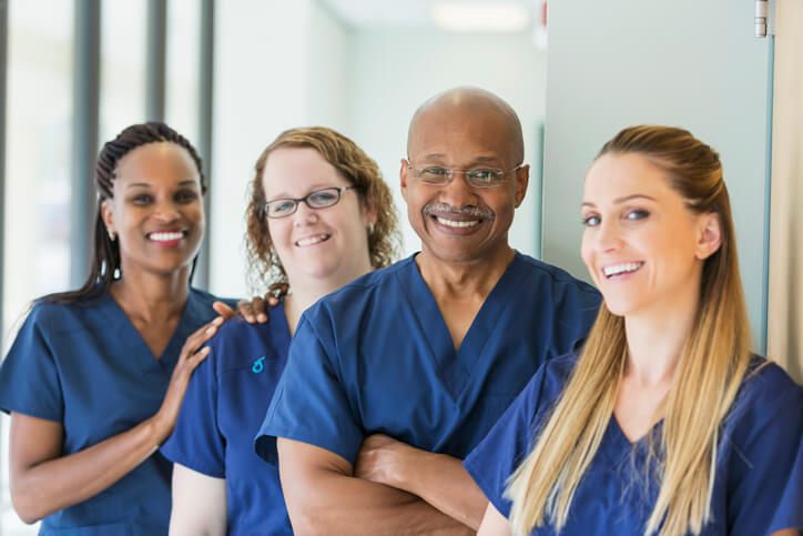 Four nurses trained in skilled nursing and rehabilitation for seniors in Bossier City, LA