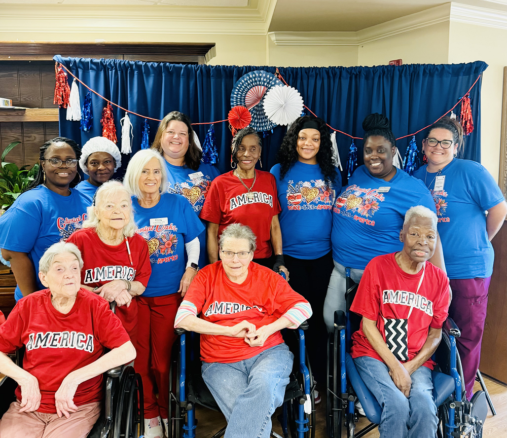 group dressed for July 4th